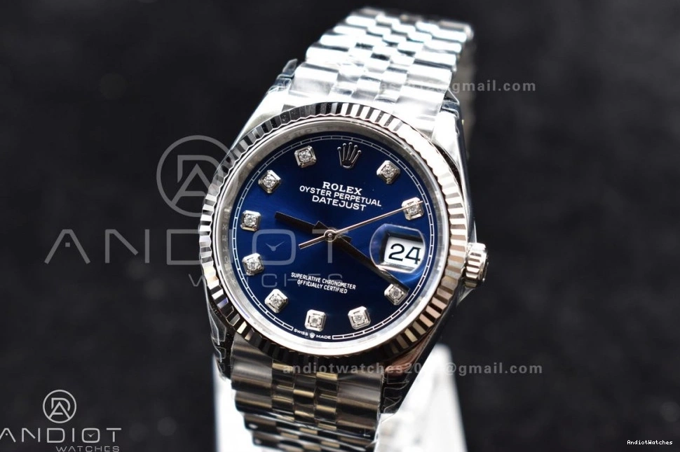 DateJust Blue Edition Jubilee On SmartChoice Bracelet VS 400 Diamond 904L VSF 36 Best SS Steel Dial 1:1 126234 0426